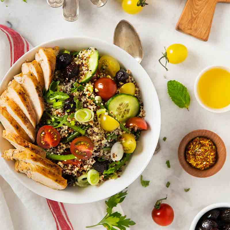 Recette Blanc de poulet citronné au quinoa