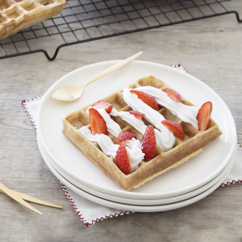 Recette Gauffres Fraise à l'huile de Coco