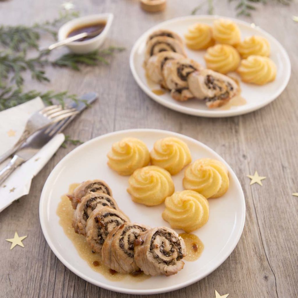 Recette ballotin de dinde duxelles de champignons Emile Noël