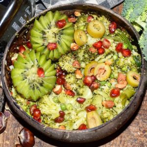 Recette Green salad de brocolis et petits pois au basilic Emile Noël