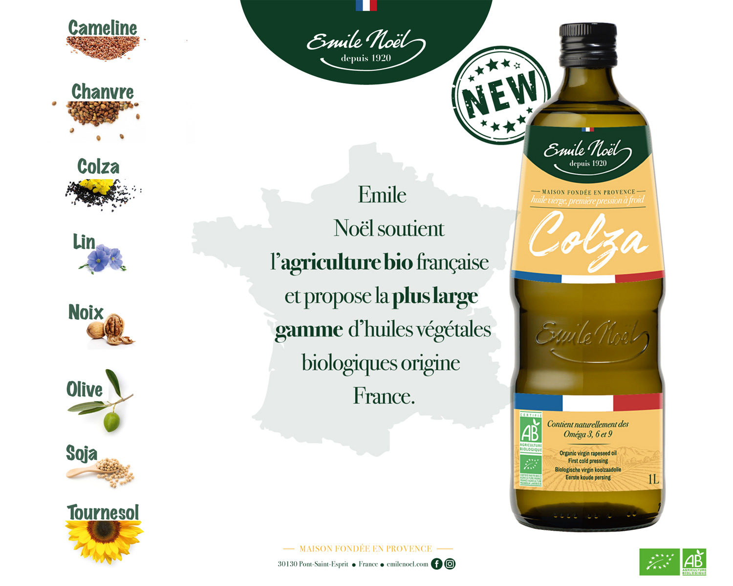 actualité nouveauté huile colza france Emile Noël