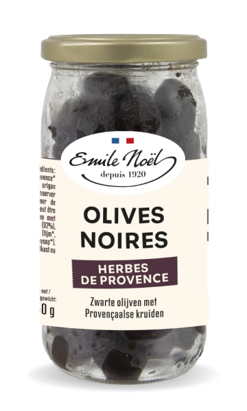 Emile-Noel-Produit-Olives Noires Herbes de Provence-250g-993